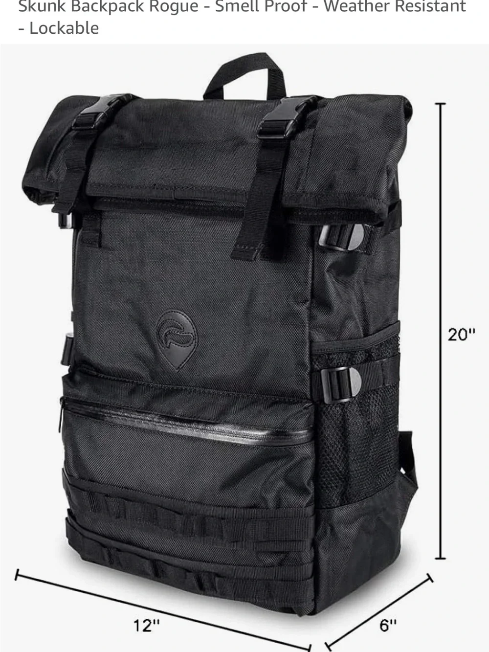 New SKUNK Rogue Smell Proof Weather Resistant Temp Control Lockable Backpack